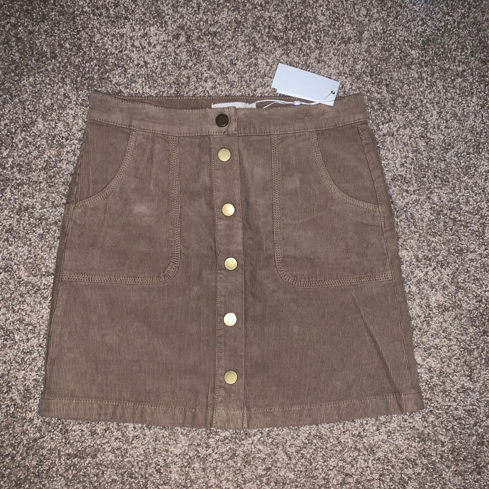 NEVER WORN! Tory Burch corduroy button-up skirt